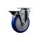 Service Caster 5'' Blue Poly Wheel Swivel Top Plate Caster Posi Brake SCC-20S514-PPUB-BLUE-PLB - alternate 1